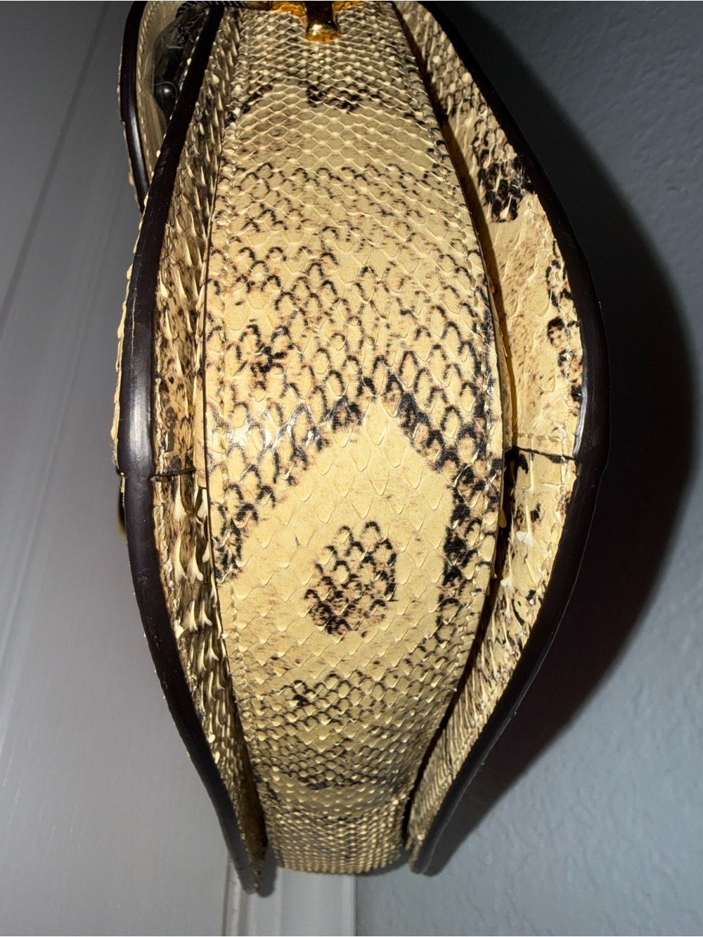 Rare Gucci Limited Edition Horsebit 1955 Blush Pink Leather&Python Crossbody Bag - Picture 10 of 15